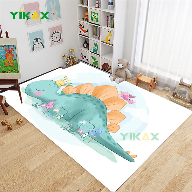 Cartoon Stegosaurus Round Rug