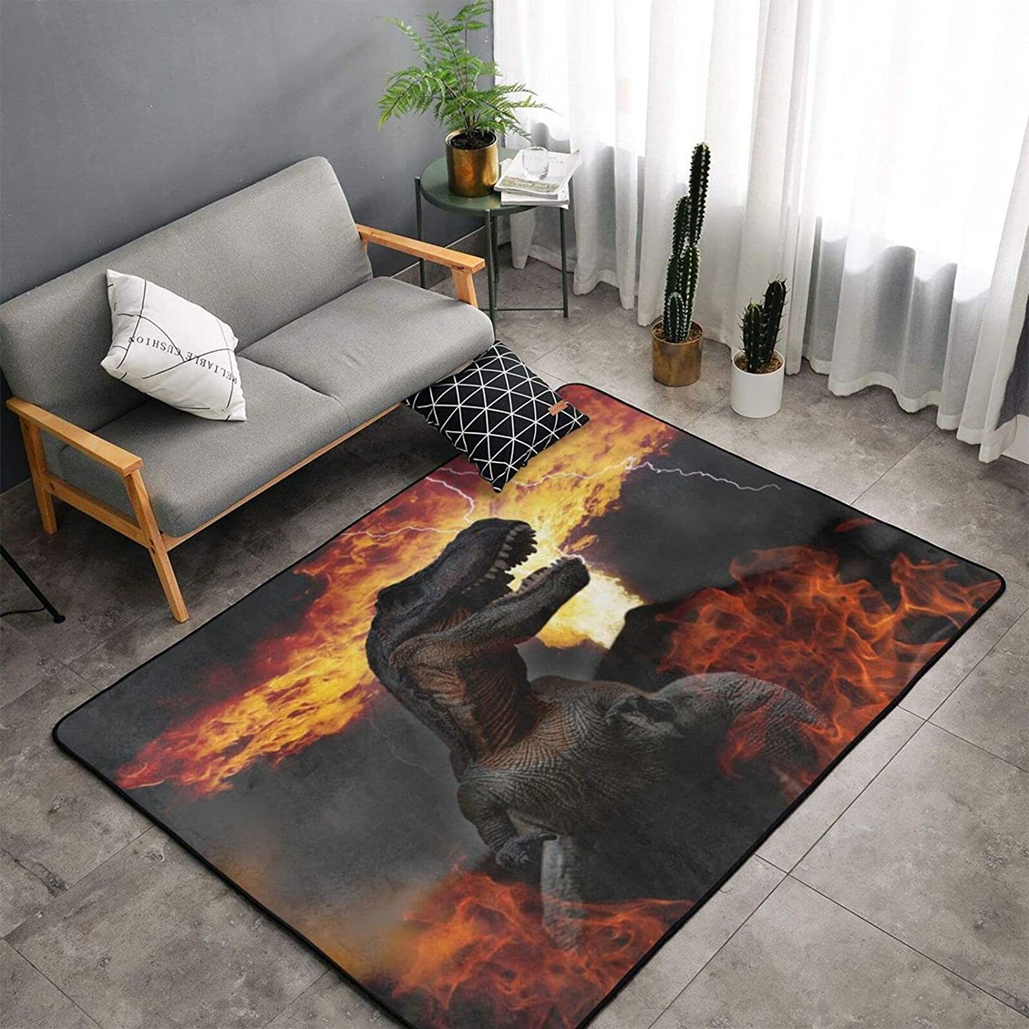 T-Rex Trek Soft Kids' Area Rug