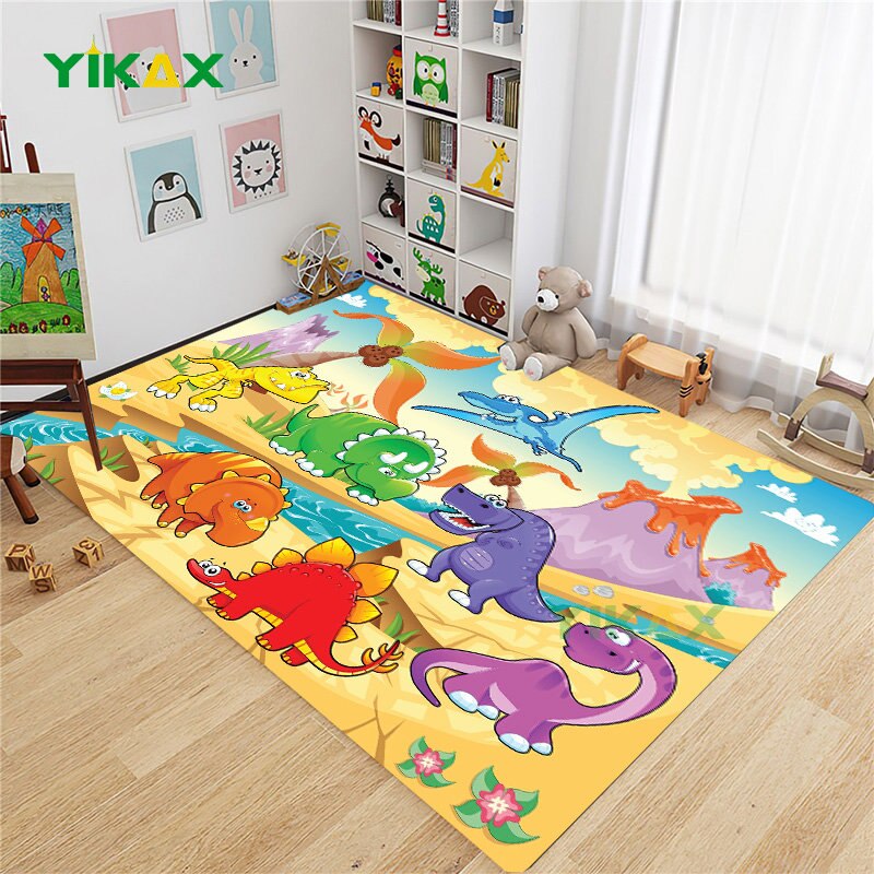 Colorful Dino Mates Area Rug