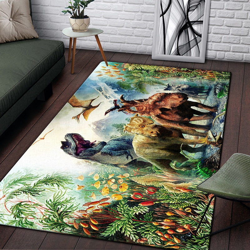Cretaceous Creatures Kids' Rug
