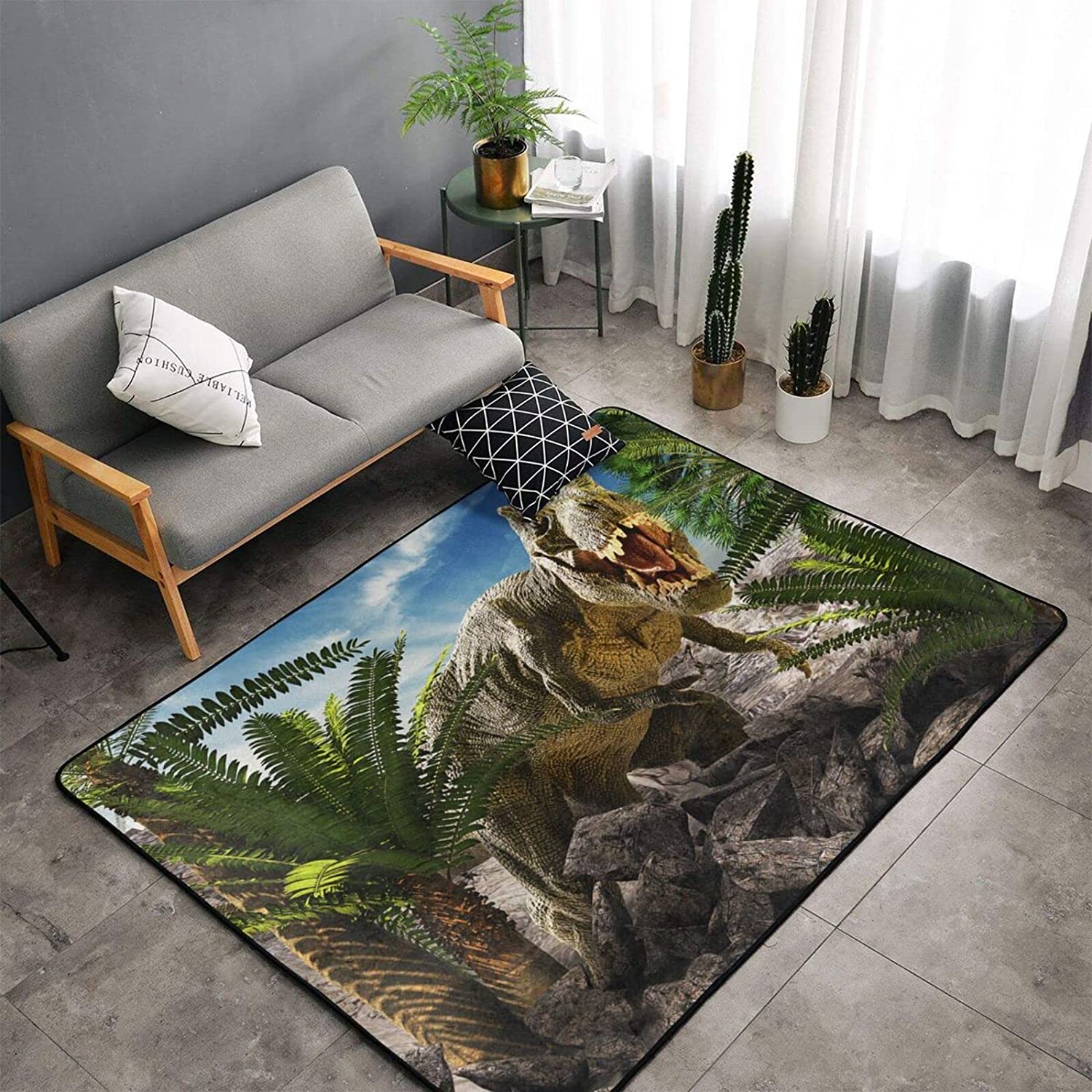 Roaring T-Rex Area Rug