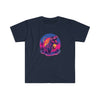 Pink Sky Predator: Roaring T-Rex Dinosaur Shirt