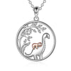 Adorable Dinosaur Necklace - 925 Sterling Silver