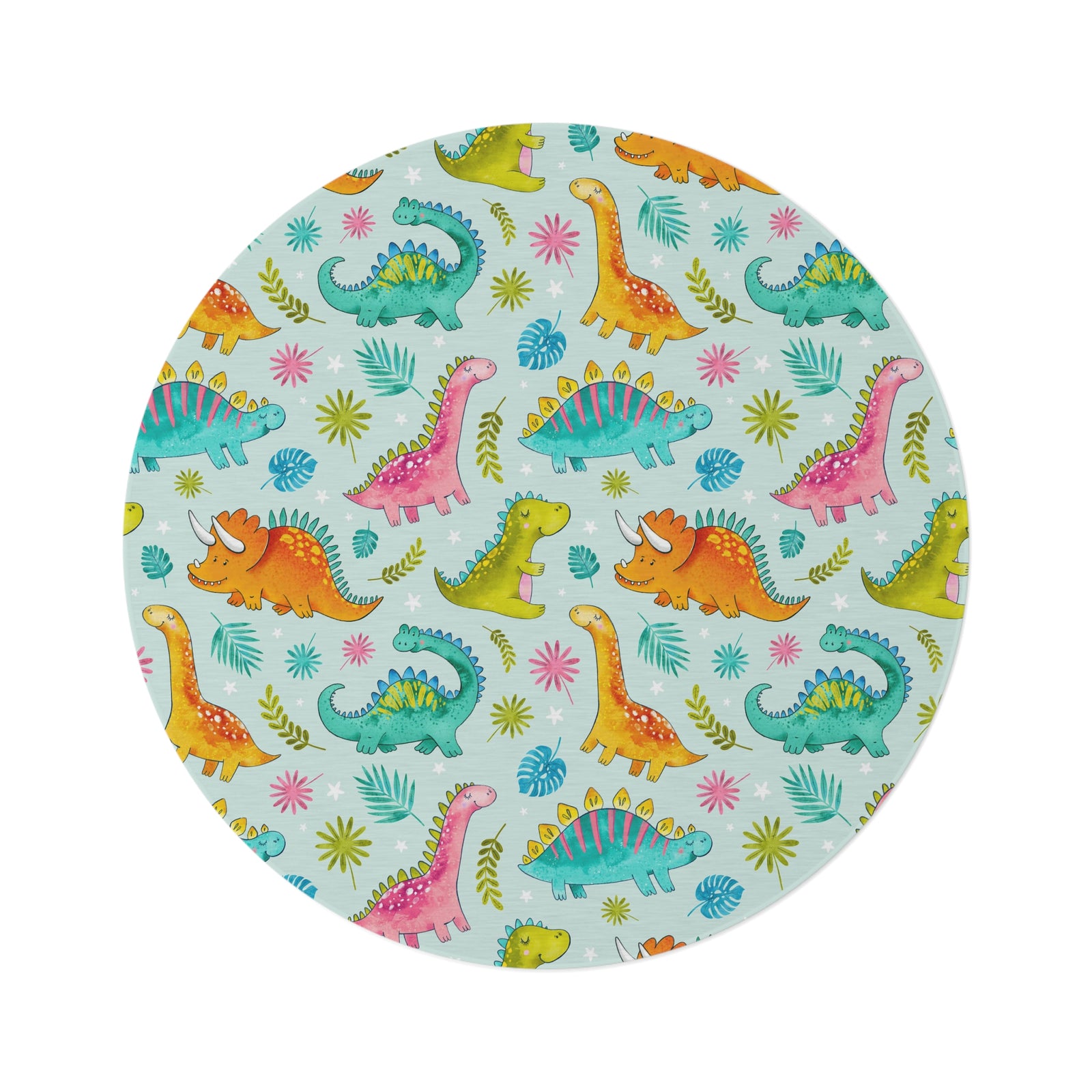 Playful Dino Pals Round Mat