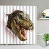 3D T-Rex Dinosaur Shower Curtain - 6631L / 35x70in-90x180cm