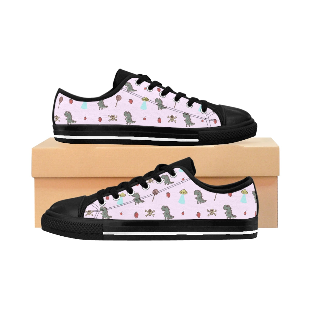 "Dinosaur Doodles" Women's Sneakers