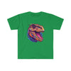 Vivid Velociraptor: Colorful Polygon Dinosaur Shirt