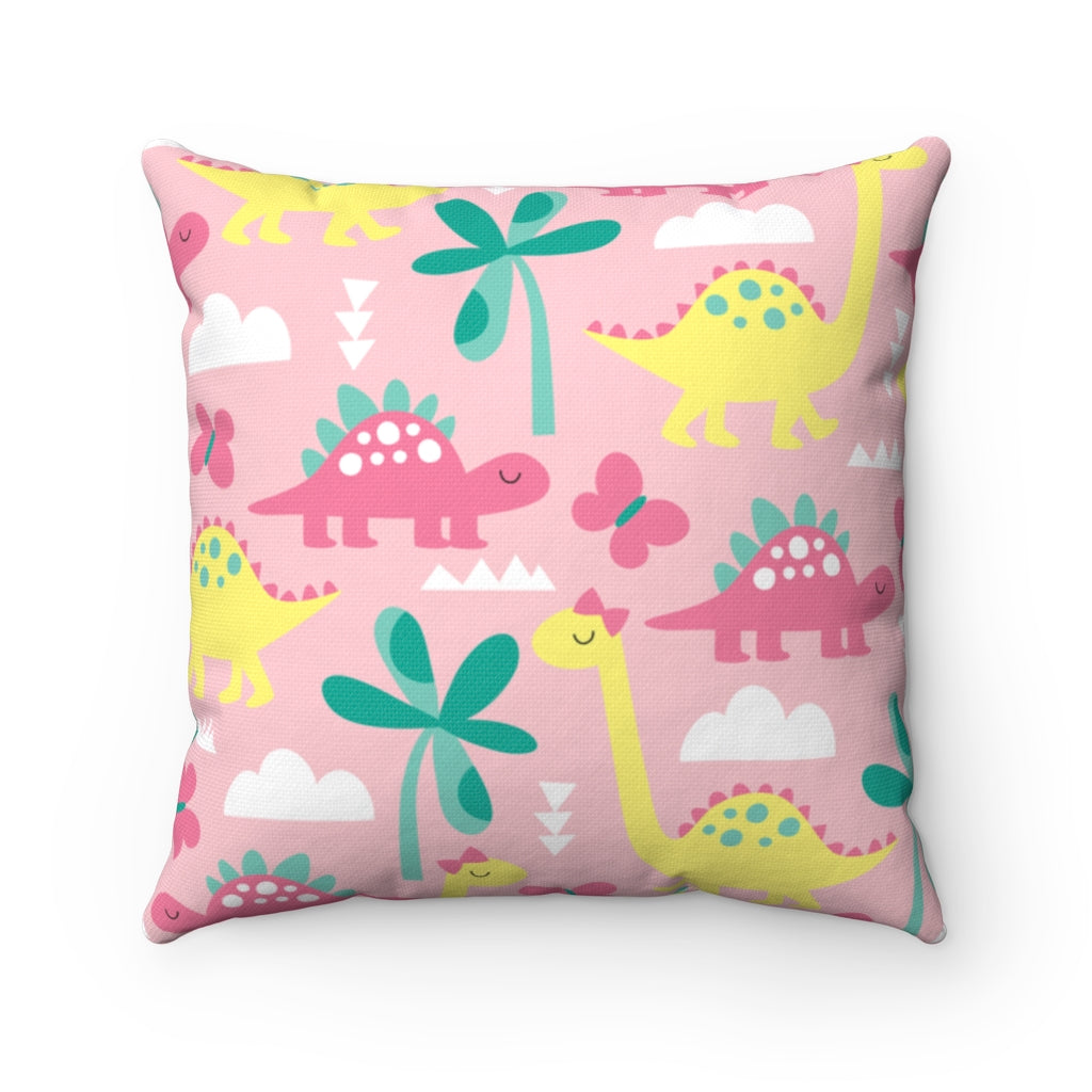 Pink Dinosaur Pillow