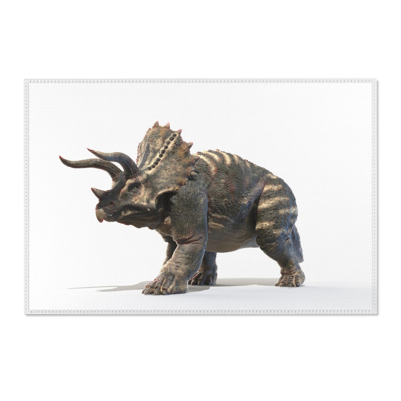 Three-Horned Haven: Triceratops Area Rug