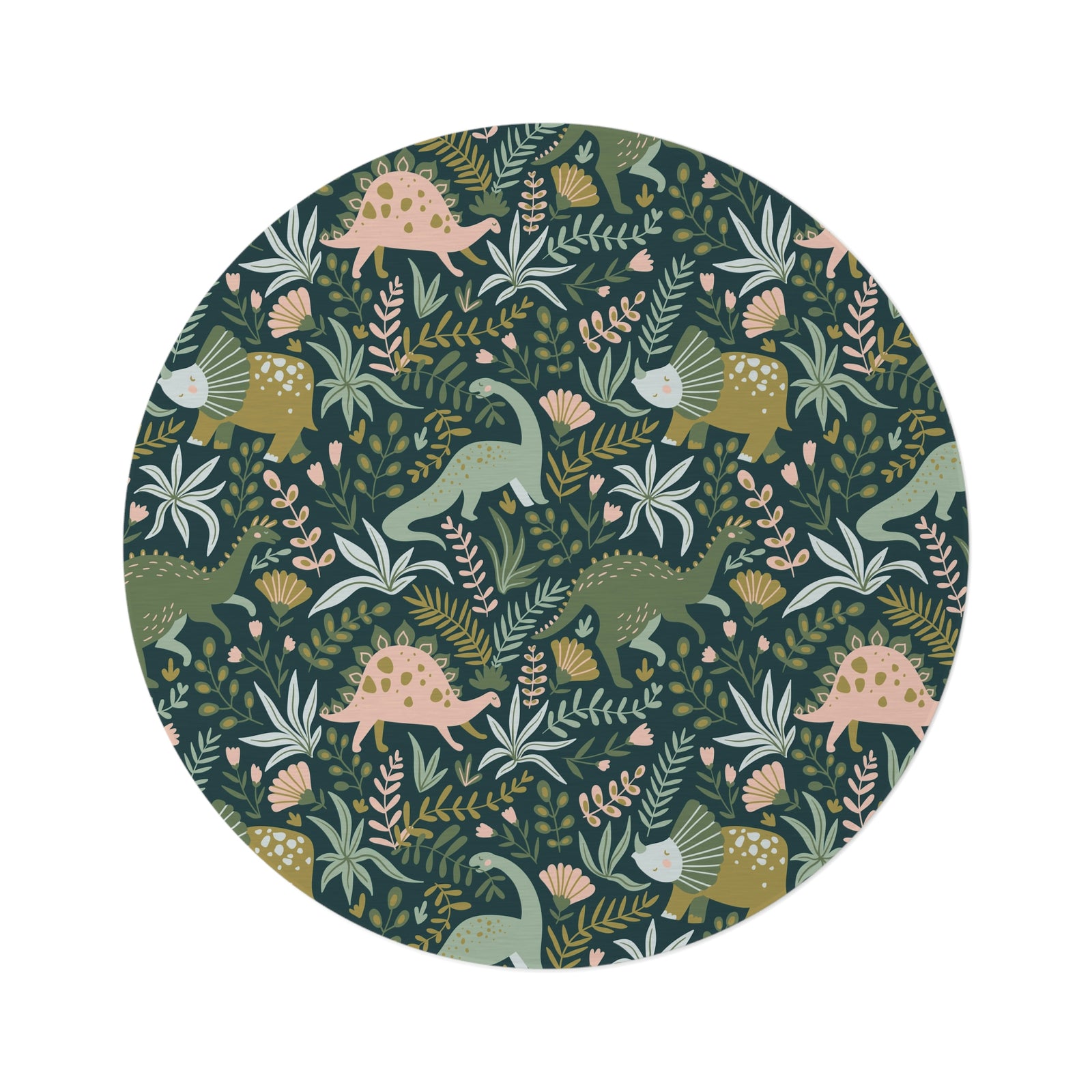 Jungle Dino Hideaway Round Rug