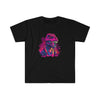 Cosmic Carnivore: Neon T-Rex Dinosaur T-Shirt
