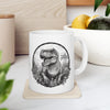 Monochrome Majesty: Dinosaur Mug