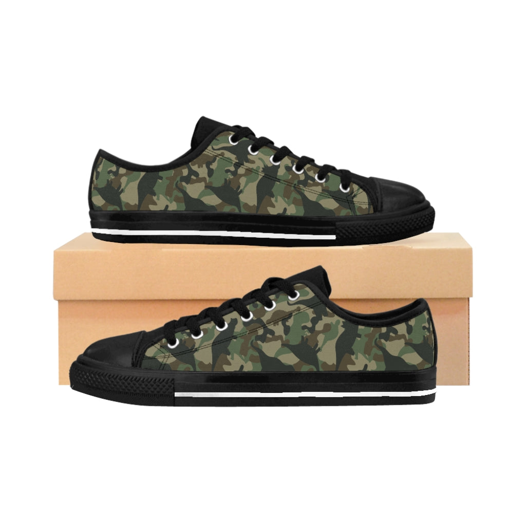 Camouflaged Dinosaur Women's Sneakers