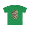 Emerald Predator: Raptor Face Dinosaur Shirt