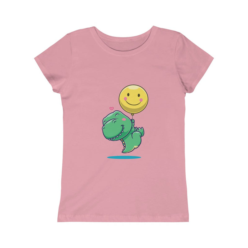 Lovely Dinosaur Goes Up Girls' Shirt