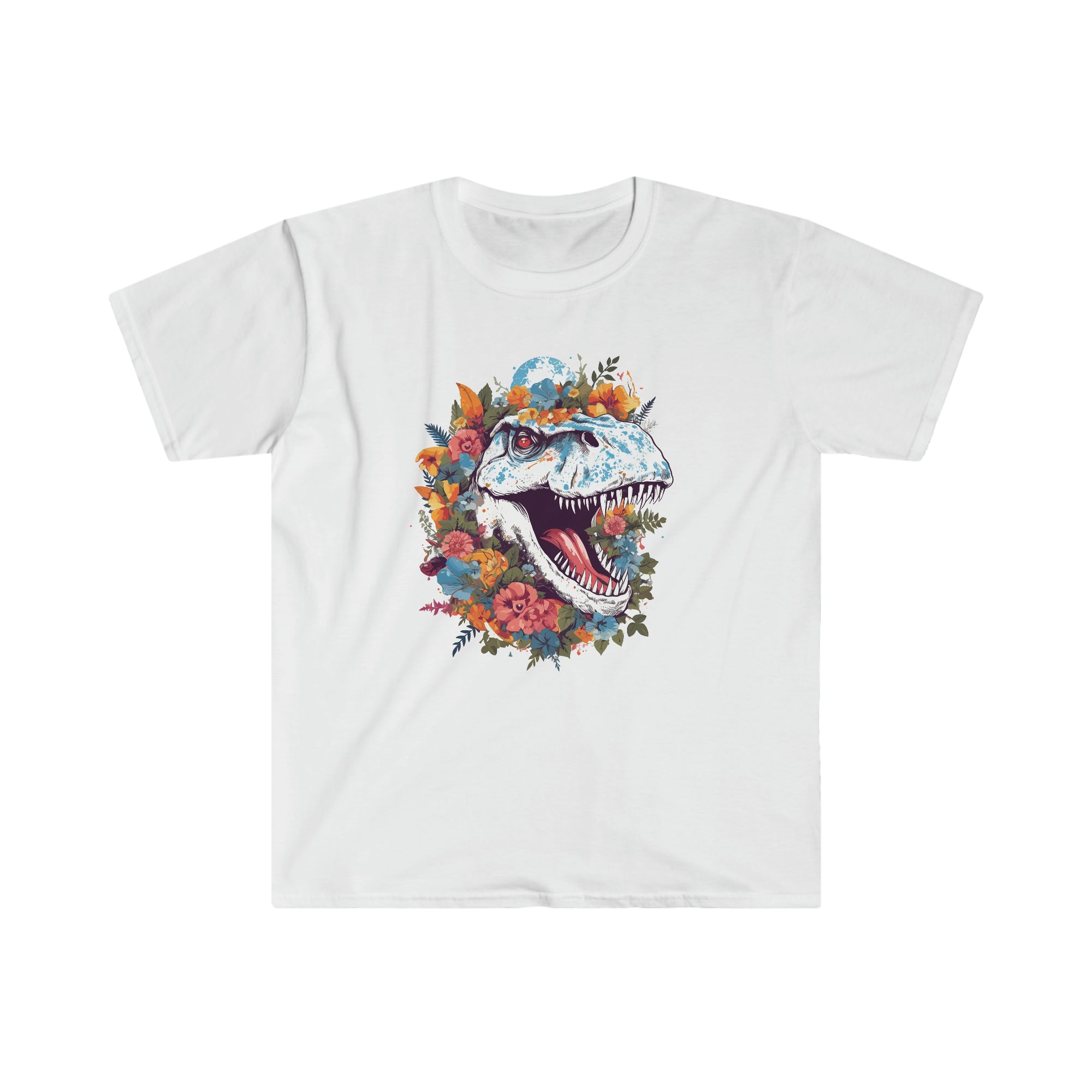 Petal Prehistoric: Dinosaur Floral Shirt