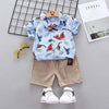 Adorable Dinosaur Summer Outfit - Blue / 9M