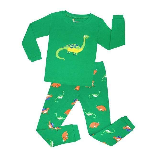 Long Sleeve Dinosaur Pajamas Happy Diplodocus