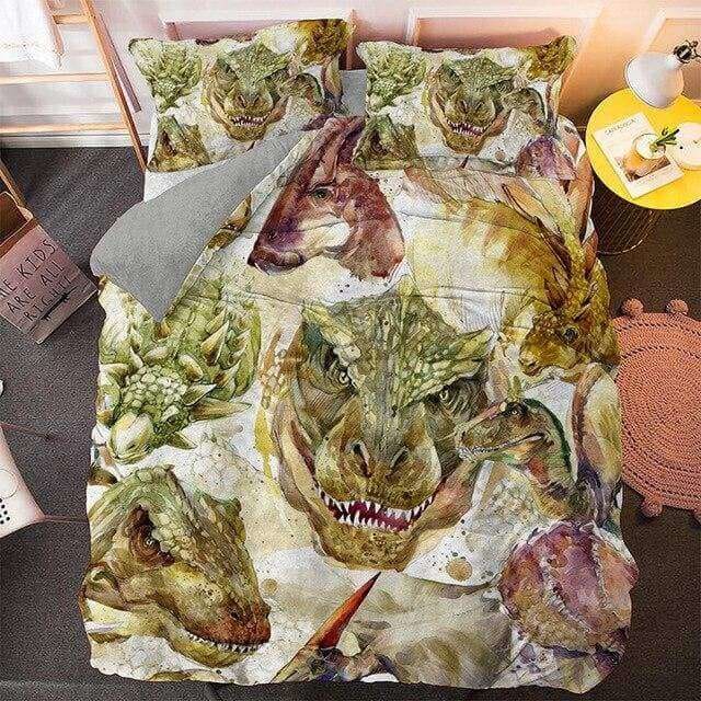 Badass Dinosaurs Bedding Set ( Duvet Cover & Pillowcases )