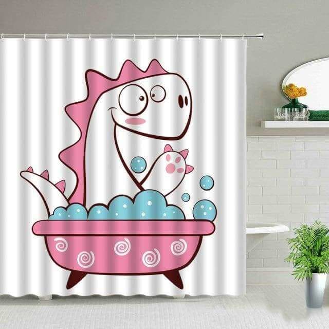 Bath o'clock Dinosaur Shower Curtain