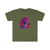 Cosmic Carnivore: Neon T-Rex Dinosaur T-Shirt