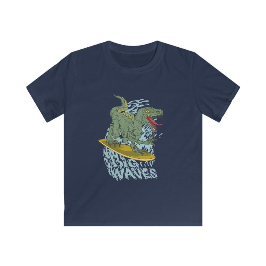 Big Waves Dinosaur T-Shirt - L / Navy - Kids clothes