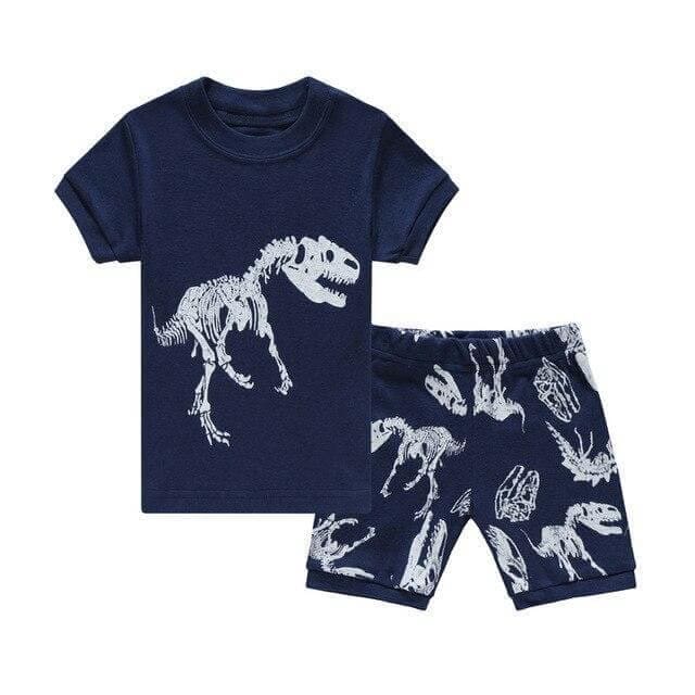 Blue Dinosaur Fossils Pajamas
