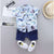 Charming Summertime Dinosaur Outfit - Blue / 12M