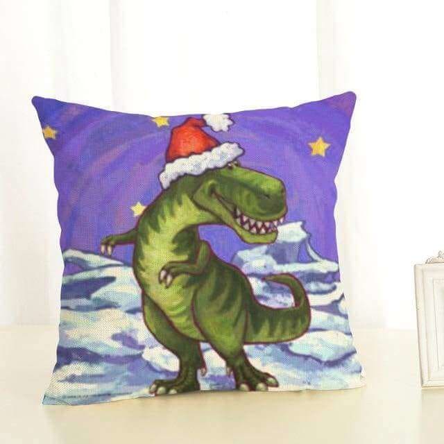 Christmas T-Rex Cushion Cover