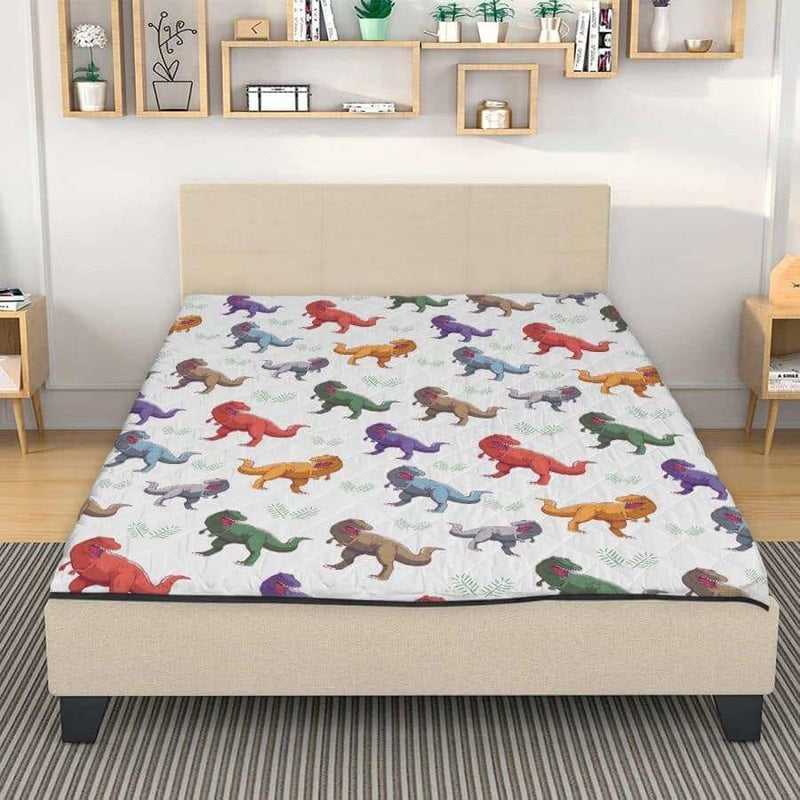 Colorful T-Rex Comforter