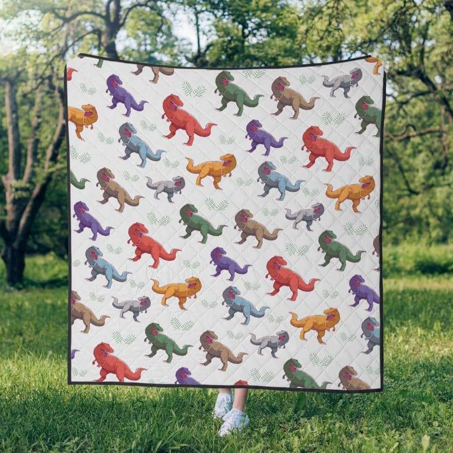 Colorful T-Rex Comforter - Twin - Blanket