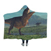 Cretaceous Scenery Dinosaur Hooded Blanket - L (60’’ x 80’’)