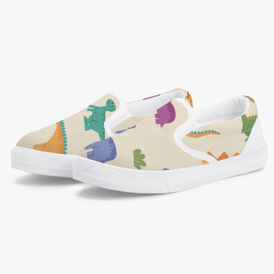 Cute Dinosaur Kids’ Slip-On Shoes - Lifestyle/Regular