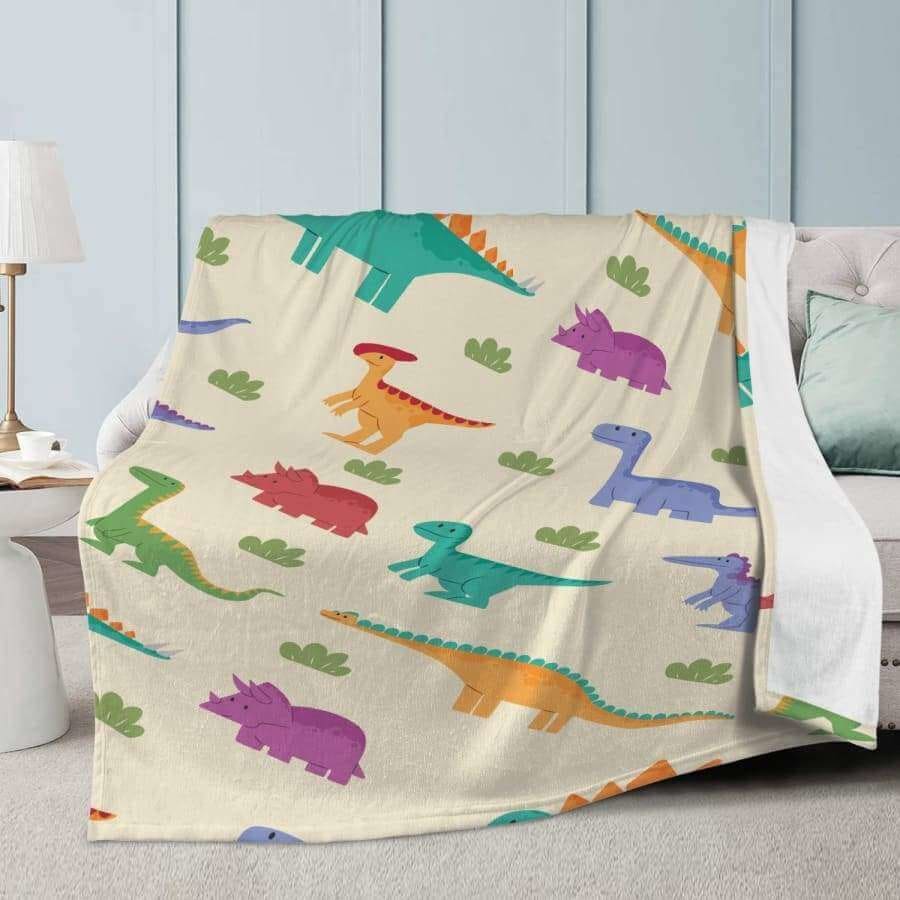 Cute Dinosaurs Fleece Blanket - Blanket