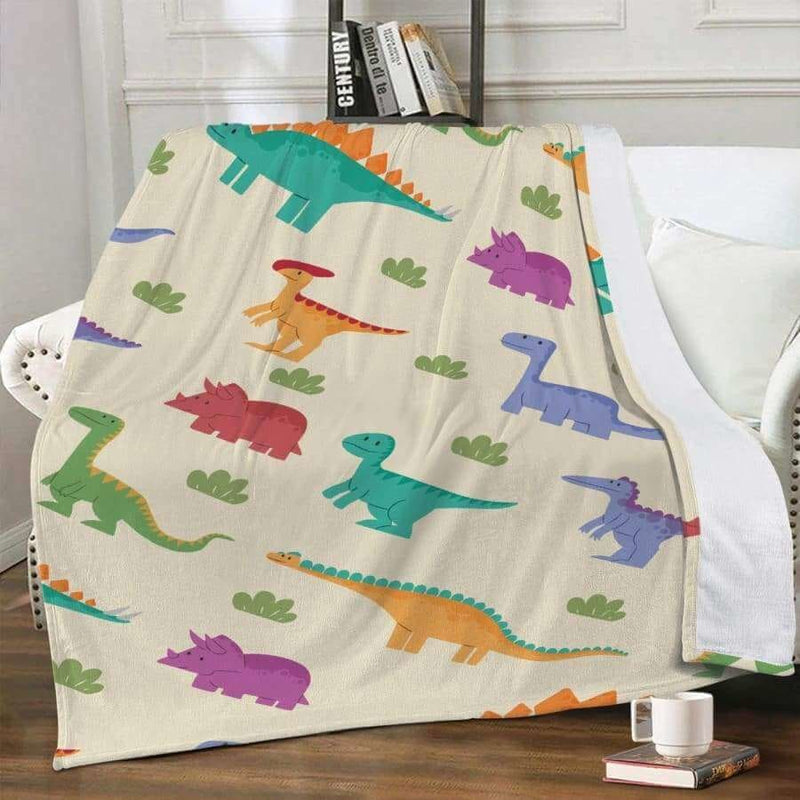 Cute Dinosaurs Fleece Blanket