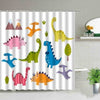 Cute Dinosaurs Shower Curtain - 3942W / 35x70in-90x180cm