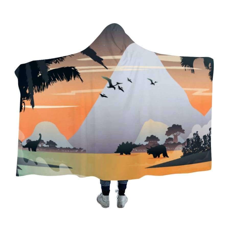 Dino Era Hooded Blanket
