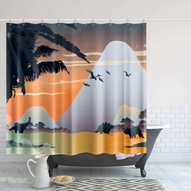 Dino Era Shower Curtain - L (85x72in) - Bathroom
