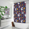 Dino Skulls & Flowers Shower Curtain - Bathroom