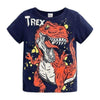 Blue Angry T-Rex Shirt Short-Sleeved Tee Shirt