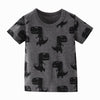 Dinosaur Boy Shirt Black Cartoon Tyrannosaurus