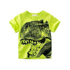 Dinosaur Boy Green Shirt T-Rex Selfie
