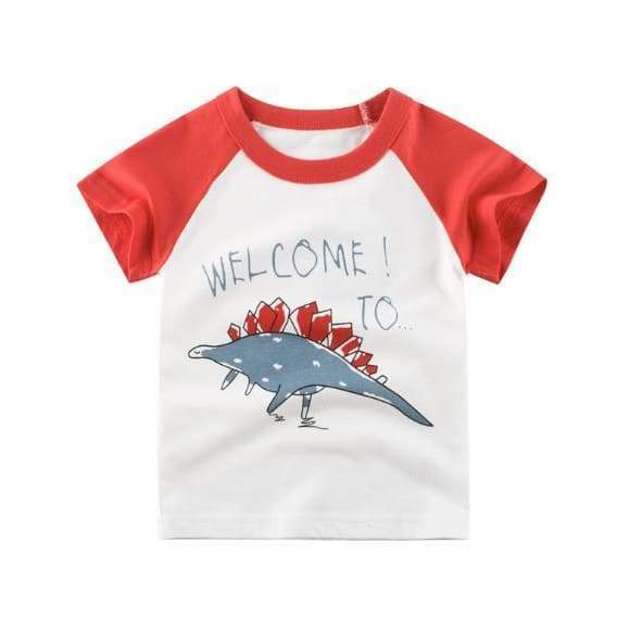 Dinosaur Boy Shirt Welcome To Dinosaur Red