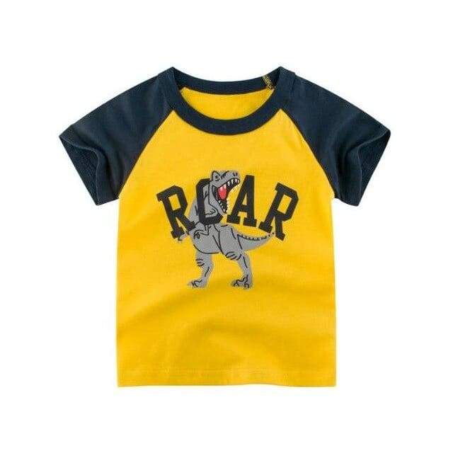 Dinosaur Boy Shirt Yellow Roar