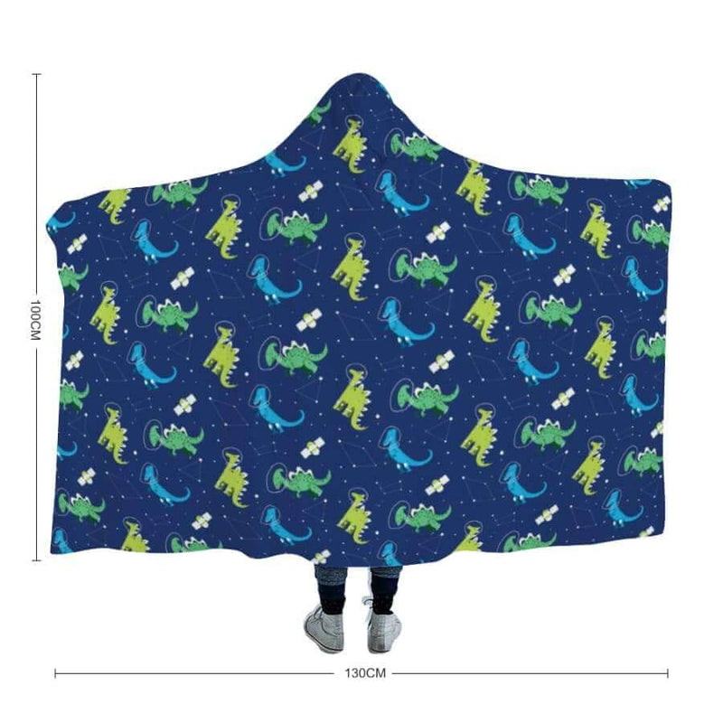 Dinosaur Constellations Hooded Blanket