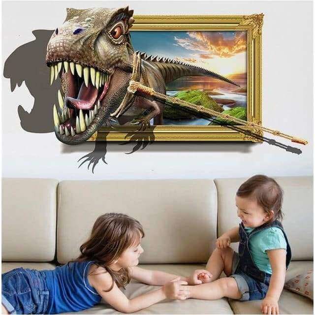 Dinosaur Decal Escape From The Painting