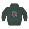 Dinosaur Hooded Sweatshirt Daddy Raptor - Forest Green / M -
