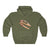 Dinosaur Hooded Sweatshirt Dino Skull - Military Green / L -