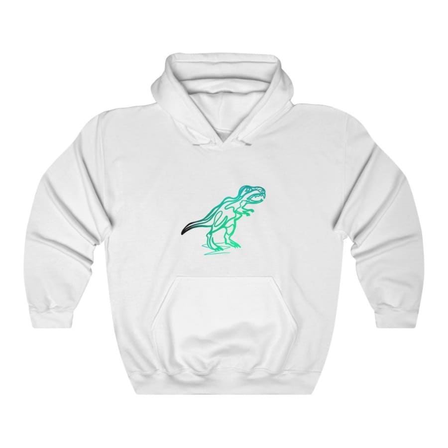 Dinosaur Hooded Sweatshirt For Women Dinosaur Art - White / 