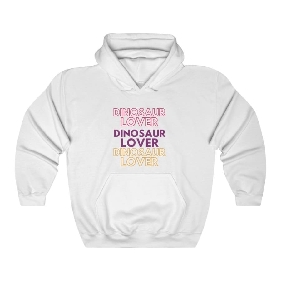 Dinosaur Hooded Sweatshirt For Women Dinosaur Lover - White 